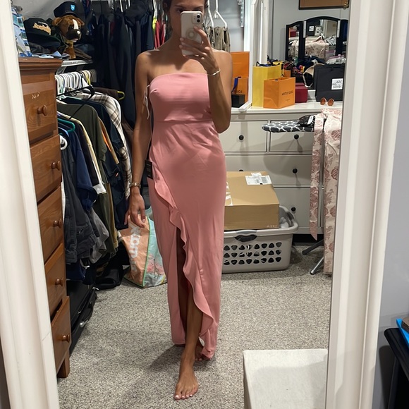 Lulu’s Wedding Guest Dress Pink - Picture 2 of 3